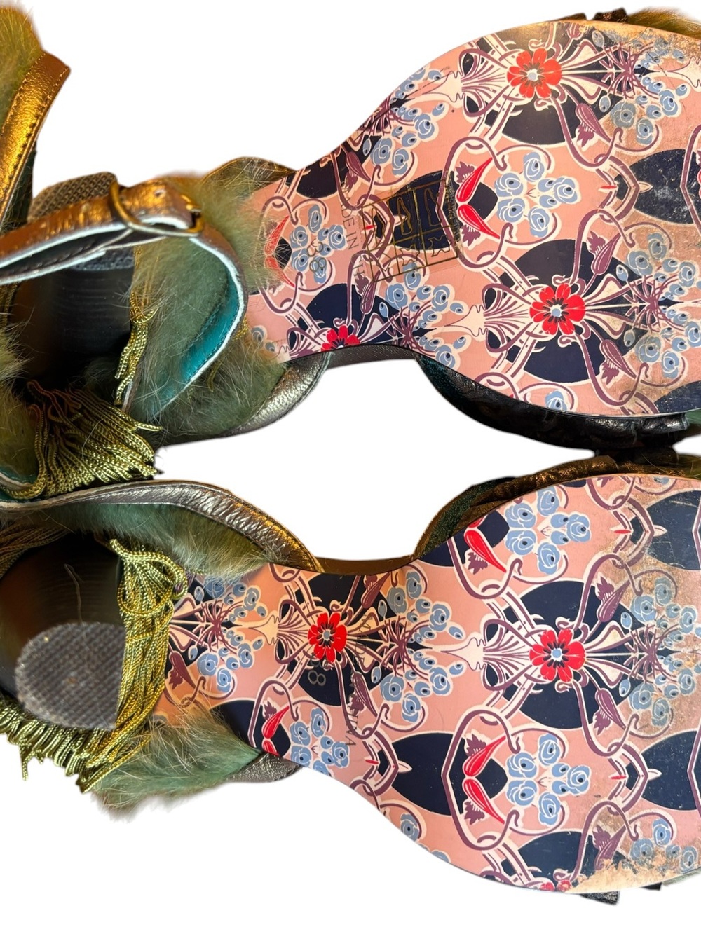 Fantastic Irregular Choice Fringed Heels Size 8 - Picture 8 of 12